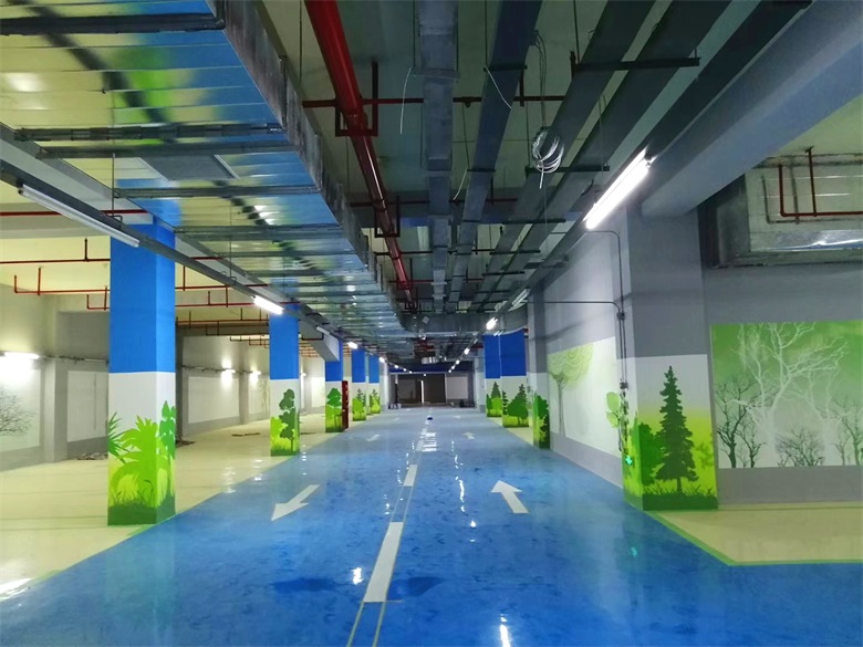 车库彩绘_停车场彩绘_彩绘车库_地下车库手绘 - 墙绘